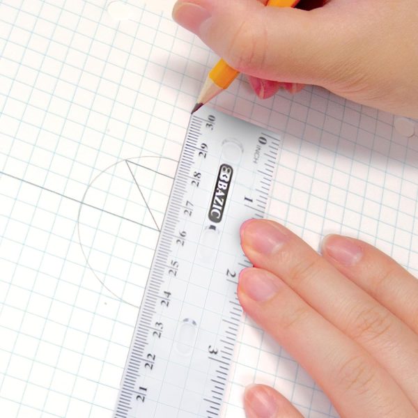 BAZIC Clear Plastic Ruler 12 Inch Bulk Pack School Supplies-6