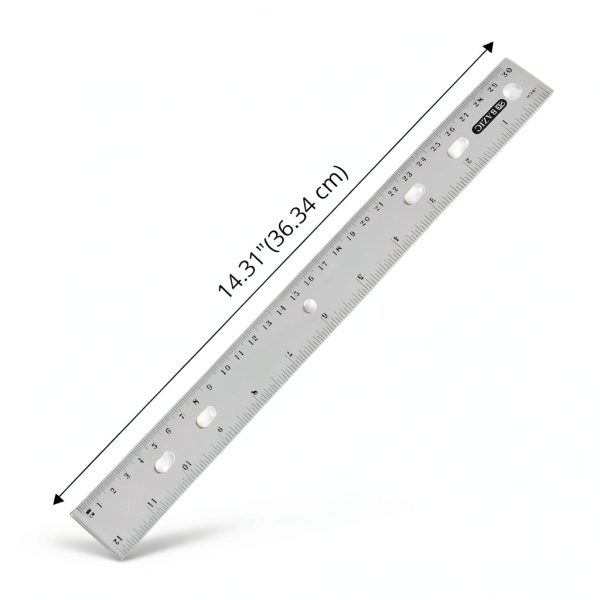 BAZIC Clear Plastic Ruler 12 Inch Dual Side Measuring-1