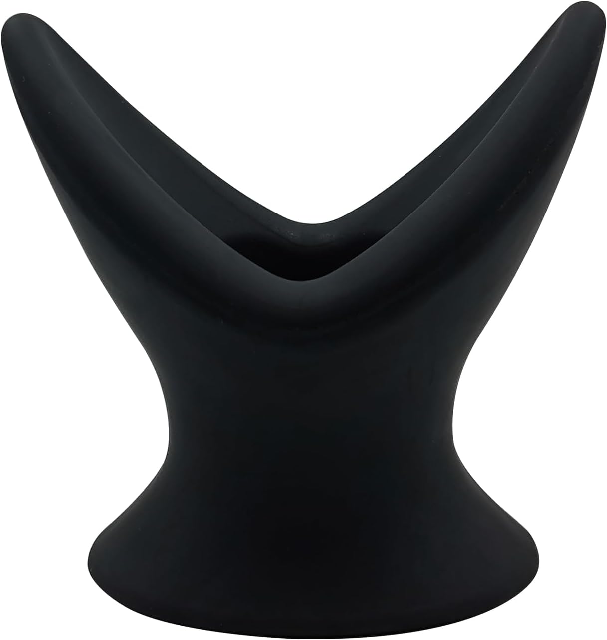 YLMXHFC hollow anal plug in black and purple colors displayed on a neutral background