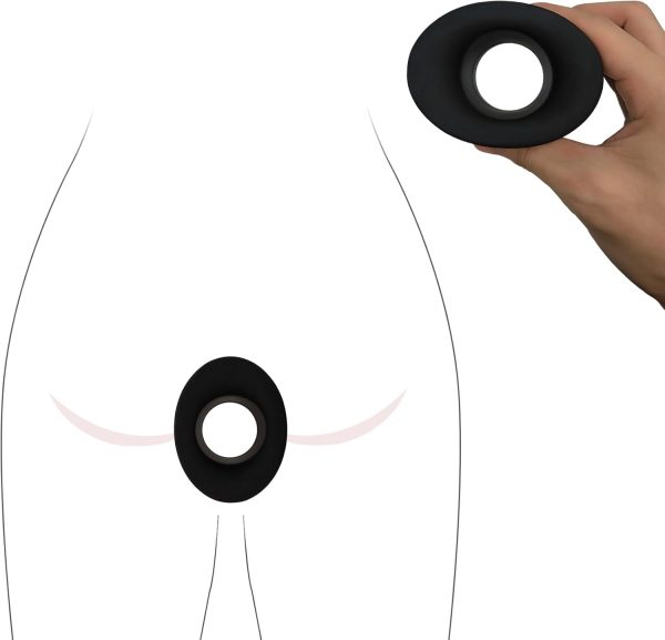 YLMXHFC Silicone Hollow Anal Plug Black Purple Sizes-6