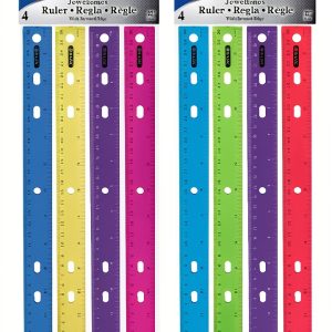 BAZIC 12 Inch Ruler Dual Scale Plastic School Office-0