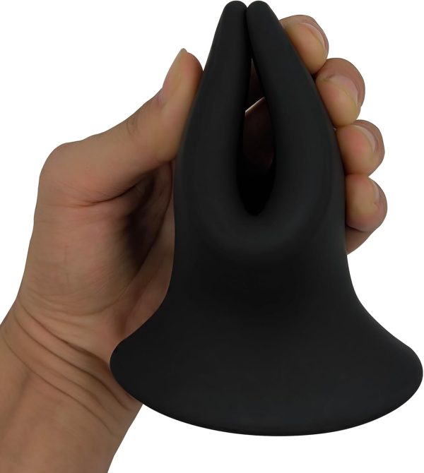 YLMXHFC Silicone Hollow Anal Plug Black Purple Sizes-4