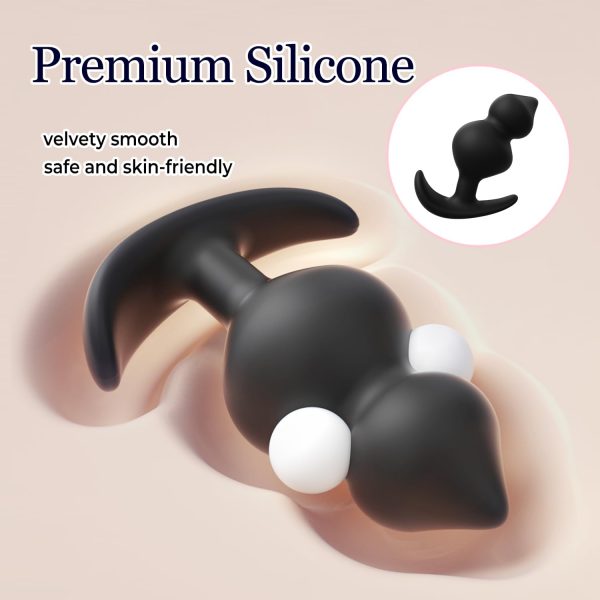 Gilingirl Dual Ball Anal Plug Silicone Beginner Friendly-3