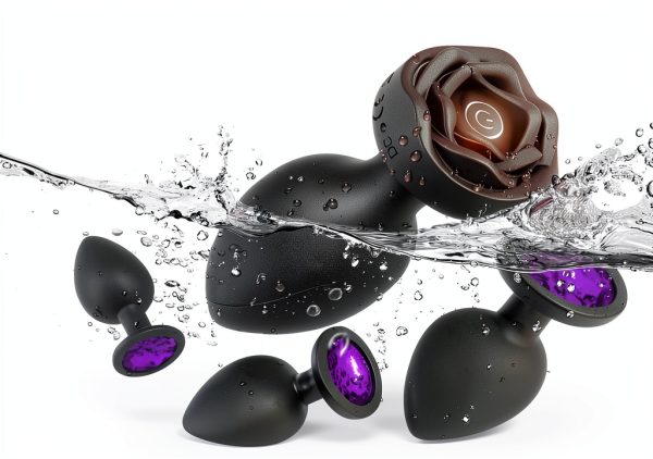 Haisuiit Vibrating Butt Plug Set Silicone Remote Control-3