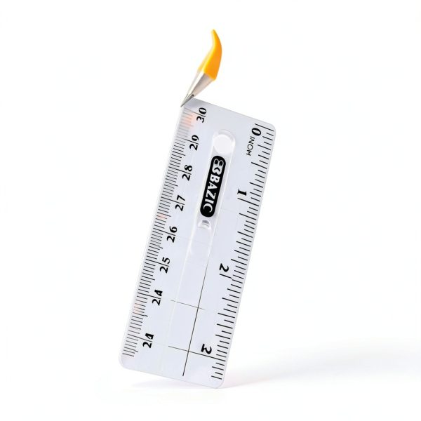 BAZIC Clear Plastic Ruler 12 Inch Dual Side Measuring-4