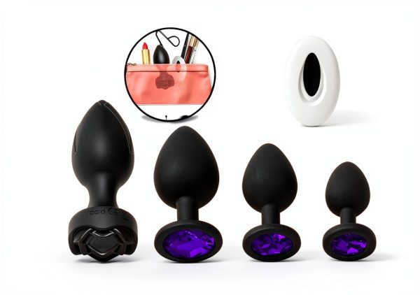 Haisuiit Vibrating Butt Plug Set Silicone Remote Control-2