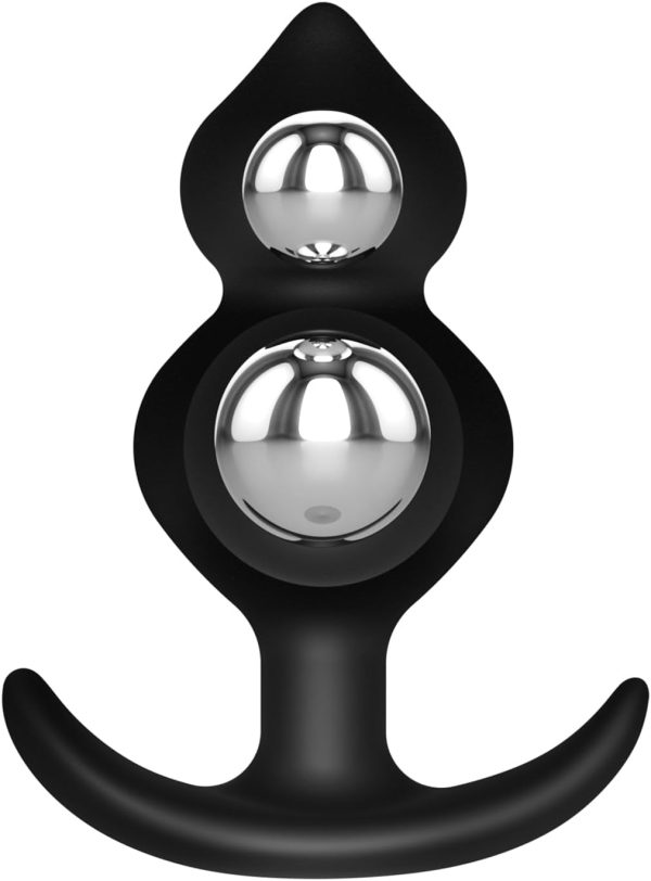 Gilingirl Dual Ball Anal Plug Silicone Beginner Friendly-6