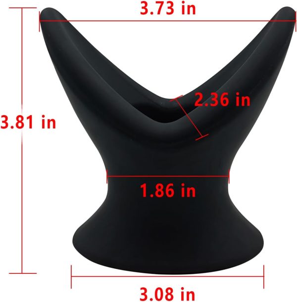 YLMXHFC Silicone Hollow Anal Plug Black Purple Sizes-1