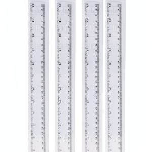 BAZIC Clear Plastic Ruler 12 Inch Dual Side Measuring-0