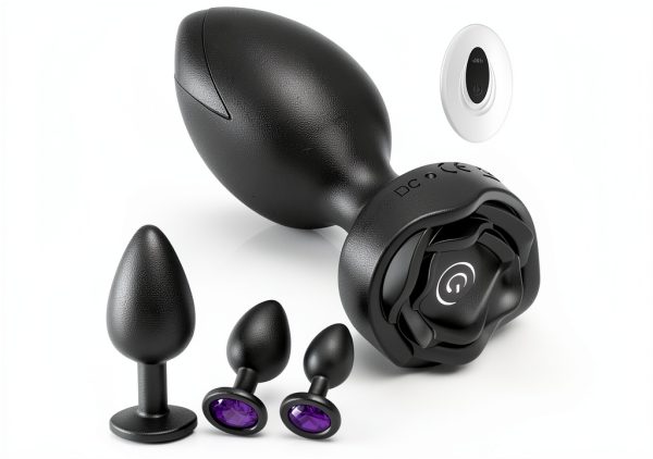 Haisuiit Vibrating Butt Plug Set Silicone Remote Control-0