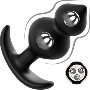 Gilingirl Dual Ball Anal Plug Silicone Beginner Friendly-0