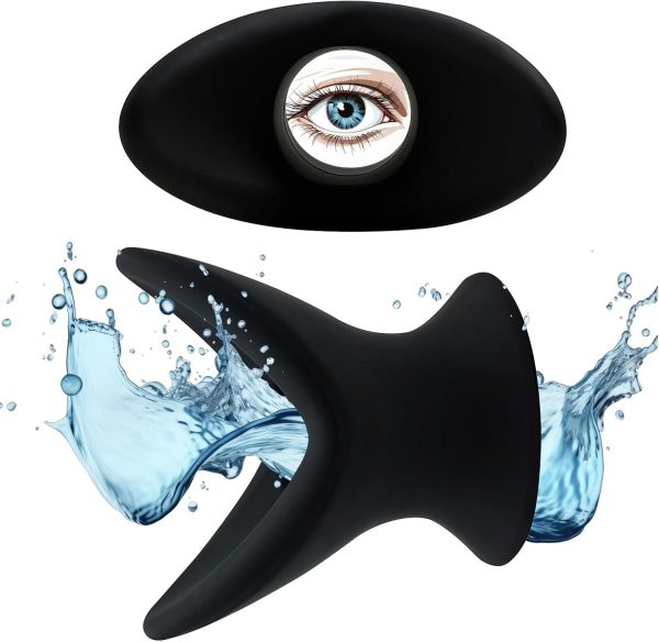 YLMXHFC Silicone Hollow Anal Plug Black Purple Sizes-3