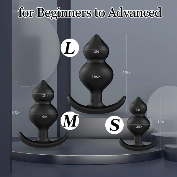 Gilingirl Dual Ball Anal Plug Silicone Beginner Friendly-2