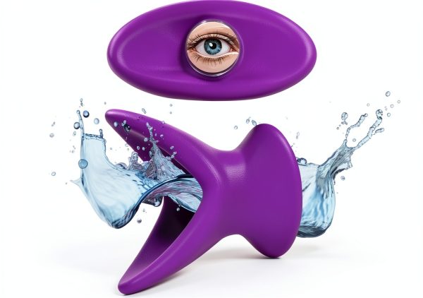 YLMXHFC Hollow Silicone Anal Plug Purple Black Sizes-3