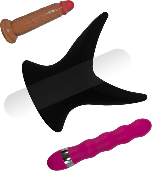 YLMXHFC Silicone Hollow Anal Plug Black Purple Sizes-5