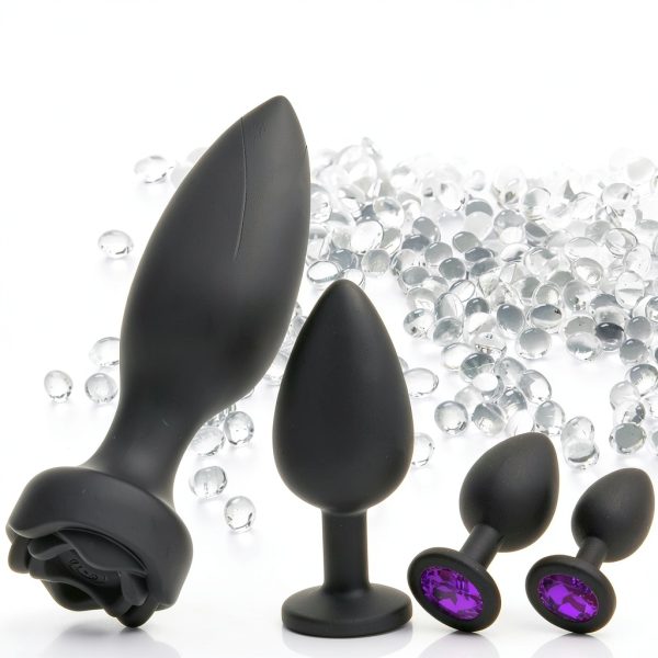 Haisuiit Vibrating Butt Plug Set Silicone Remote Control-4