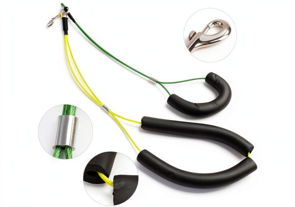 Adjustable Pet Grooming Leash Oumefar Yellow/Green No‑Sit Holder-4