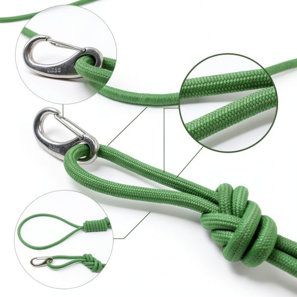 Long Rope Leash for Cats, Small Dogs & Puppies – Heavy Duty, Tangle-Free Lead for Walking, Training & Outdoor Play – Durable Nylon Pet Leash (Green 14FT)-1