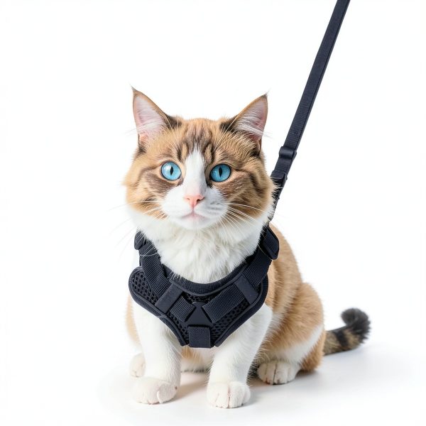 Cat Chest Harness and Leash Set YBEATY Anti-Escape Mesh Grey-4