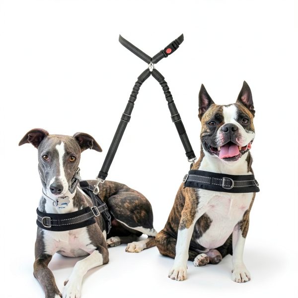 Pet Dog Cat Seat Belt Adjustable Car Headrest Restraint Black-1