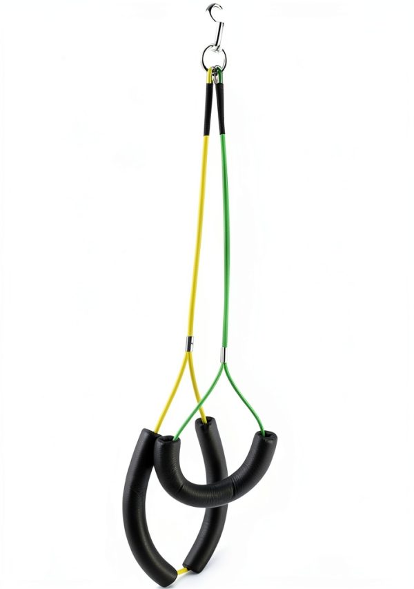 Adjustable Pet Grooming Leash Oumefar Yellow/Green No‑Sit Holder-1