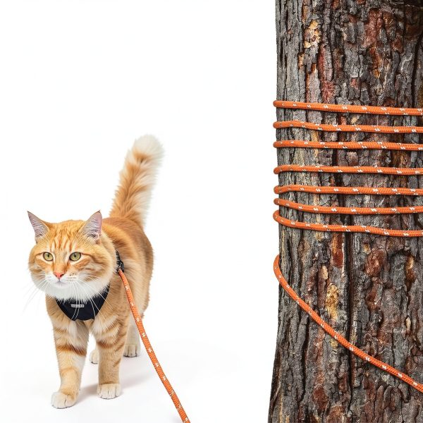 Cat Leash PETPMEEE Reflective Long 30 ft Escape Proof for Cats and-3
