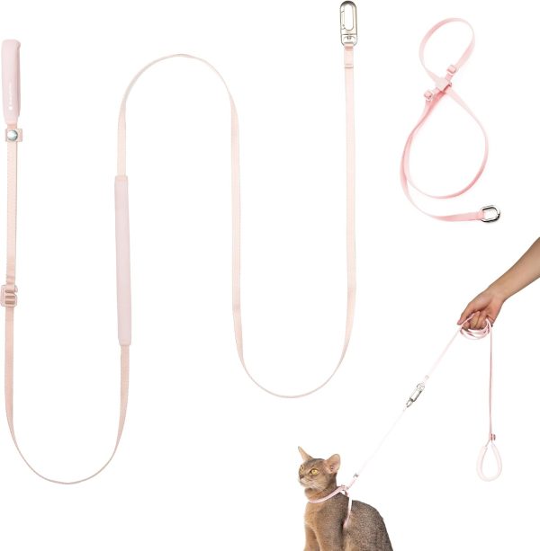 Cat Harness and Leash Set BuddyArmor Escape‑Proof Blush Pink Medium-0