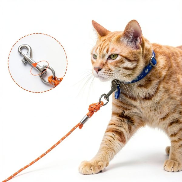 Cat Leash PETPMEEE Reflective Long 30 ft Escape Proof for Cats and-4