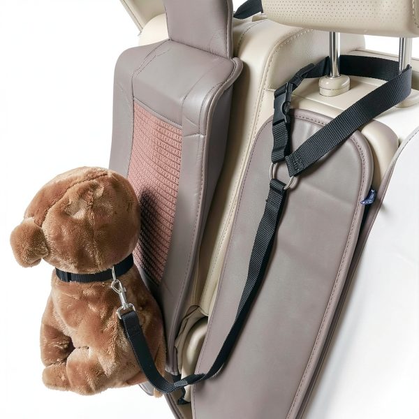 Adjustable Round Pet Car Safety Leash - Ideal for Dogs and Cats, Ensuring Safe Travels-3