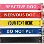 Custom Leash Extension Double-Sided Warning Vegan Leather Waterproof-0