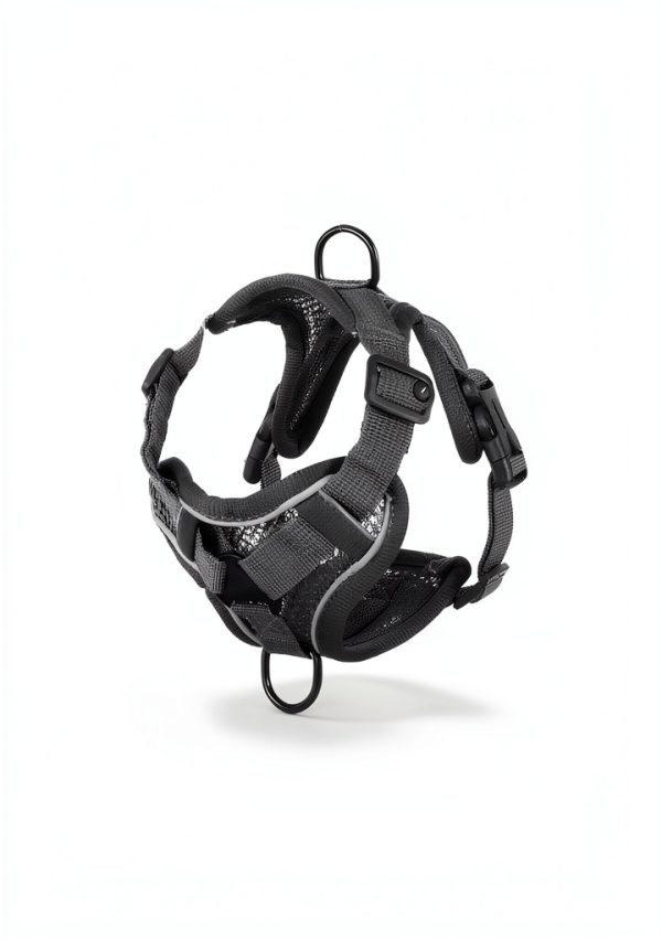 Cat Chest Harness and Leash Set YBEATY Anti-Escape Mesh Grey-1