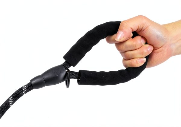 Reflective Dog Leash with Padded Handle Heavy Duty Nylon 5ft Brown-2