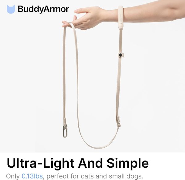 Cat Harness and Leash Set BuddyArmor Escape‑Proof Blush Pink Medium-3