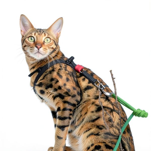 Long Rope Leash for Cats, Small Dogs & Puppies – Heavy Duty, Tangle-Free Lead for Walking, Training & Outdoor Play – Durable Nylon Pet Leash (Green 14FT)-2