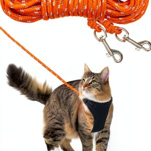Cat Leash PETPMEEE Reflective Long 30 ft Escape Proof for Cats and-0