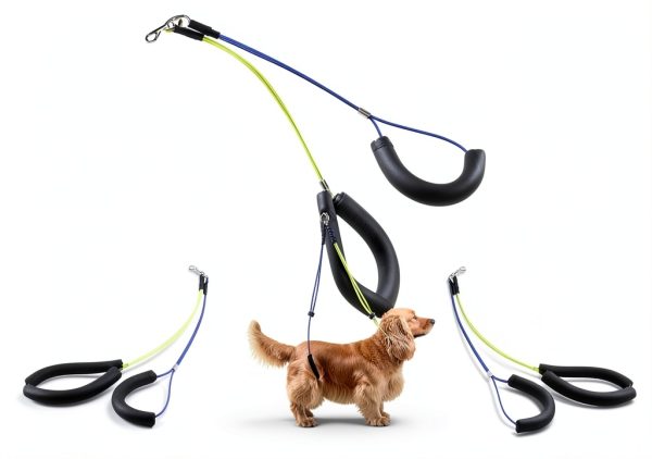 Adjustable Pet Grooming Leash Oumefar Yellow/Green No‑Sit Holder-7