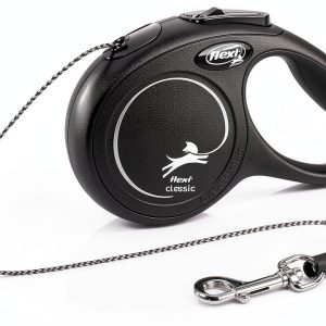 Flexi Cat Leash New Classic Cord Retractable X‑Small 10 ft Black-0