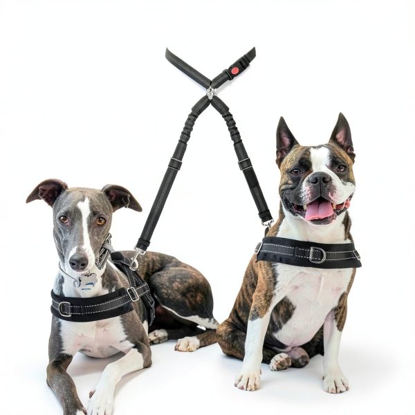 Pet Rope Safety Leash with Reflective Elastic Chain – Black 2.5×75-2