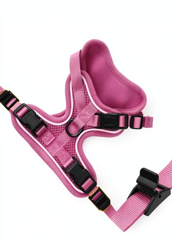 Cat Harness Kaazylab Escape Proof Adjustable Kitten Leash Pink S-4