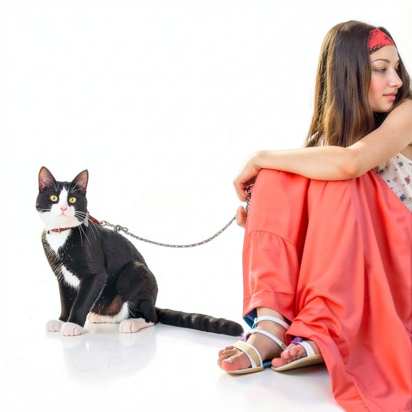 Rypet Reflective Cat Long Leash 15 FT Purple Escape Proof Durable-7