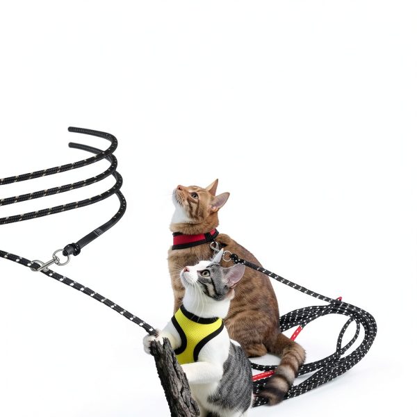 Rypet Reflective Cat Long Leash 15 FT Purple Escape Proof Durable-5